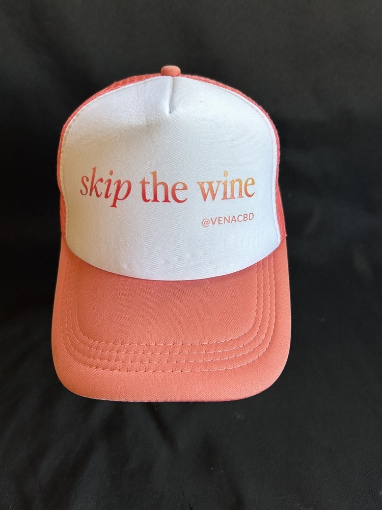 trucker snapback Hat CBD  Cap venacbd peach white new wine