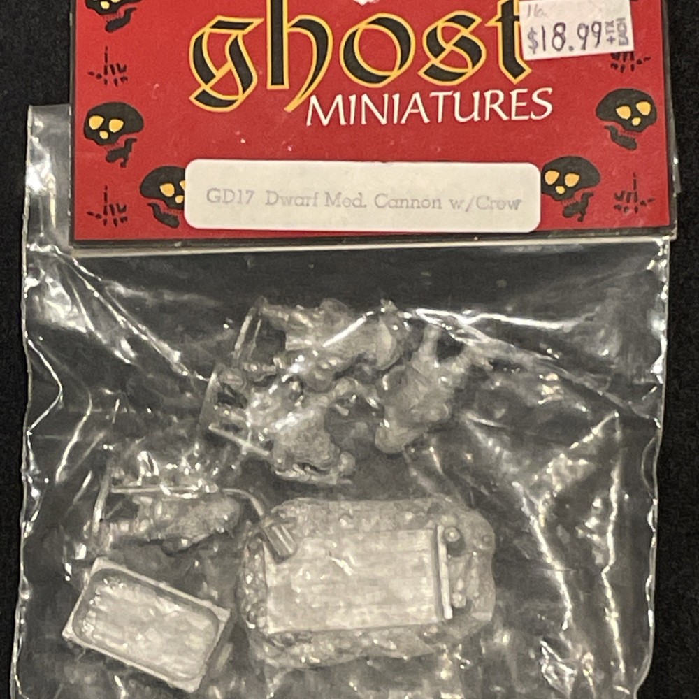 Old Glory Ghost Mini Dwarf Medium Cannon w/Crew Pack New