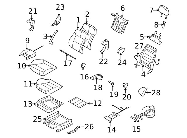 Genuine GM Headrest Guide 13139357