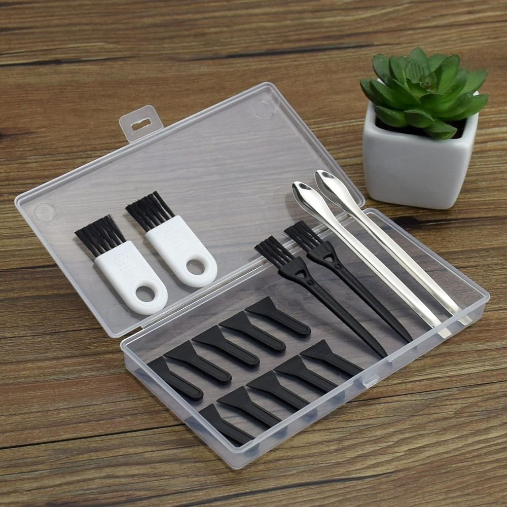 Reusable and Durable Herb Grinder Brush & Scraper Set: 17 Multi-Function Tools
