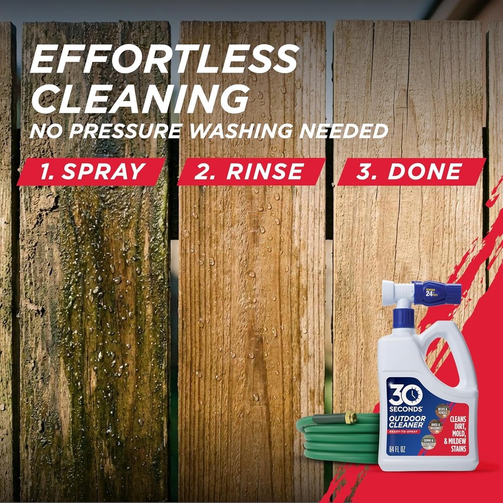 30 SECONDS Outdoor Cleaner 2 Pack with Sprayer