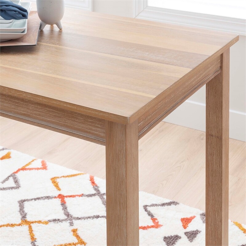 Linon Claridge Wood Counter Height Pub Table in Distressed Brown