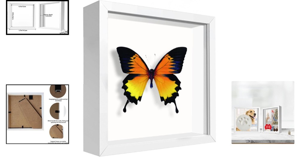 Versatile 5x5 Square Shadow Box Frame for Home or Office
