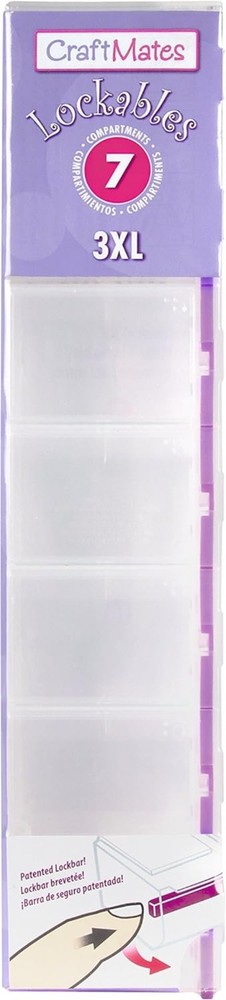 Compact Craft Organizer with 7 Locking Compartments for Secure Supply Management