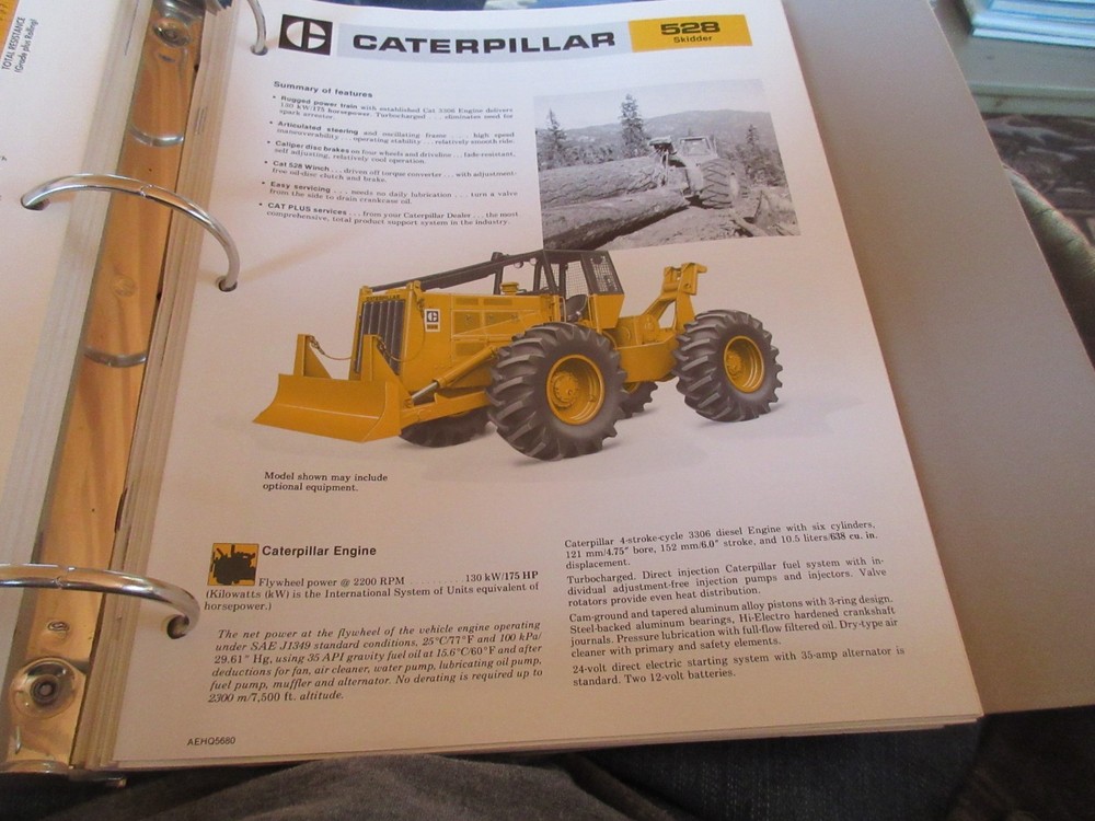 Caterpillar 528 Log Skidder Brochure 6 page