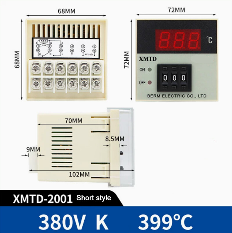 XMTD-2001/2002 Digital Temperature Controller K-type/E-type/PT100/CU50 Input