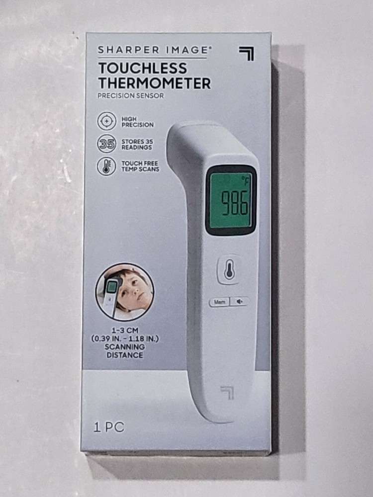 SHARPER IMAGE Touchless No-Touch Forehead Thermometer Infrared Precision Sensor