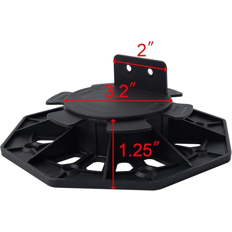 Easy Install Adjustable Plastic Wood Floor Support Outdoor Applications New