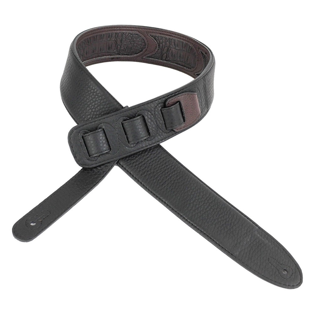 Walker & Williams G-802 Cognac Leather Strap with Dark Gator Inserts Padded Back