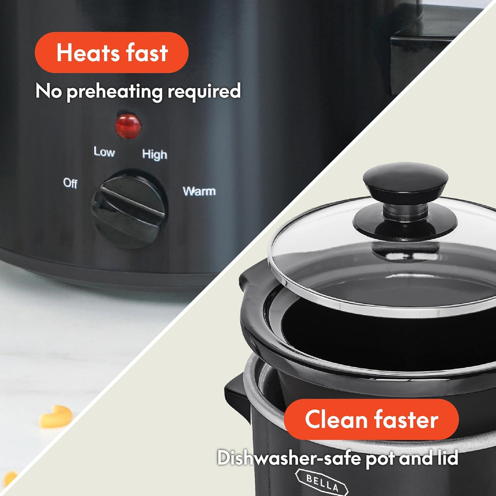 1.5 QT Slow Cooker, Black