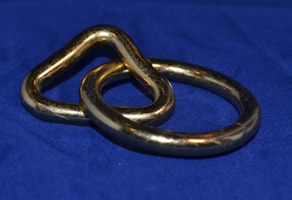 Loop & Ring - 1" Brass Plated - Pack of 4 (B48)