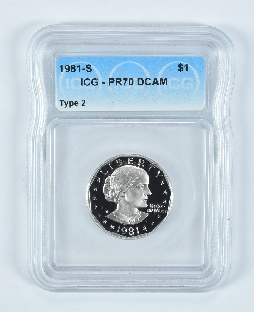 1981-S Susan B Anthony $1 Type 2 PR70 DCAM ICG