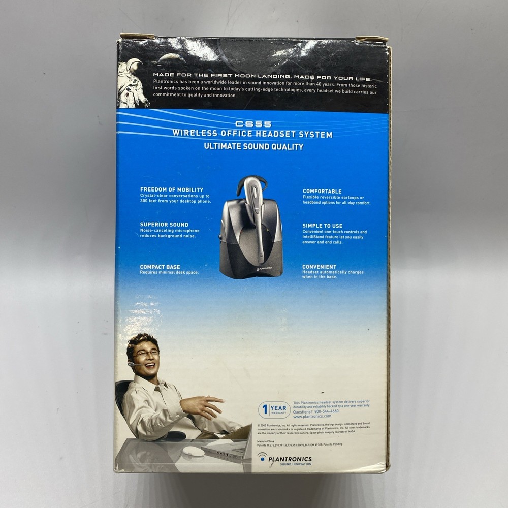 Plantronics CS55 DECT 6.0 Noise Cancelling Wireless Headset HL10 Lifting Access.