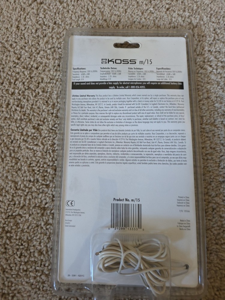 Koss M15 Computer Microphone Vintage