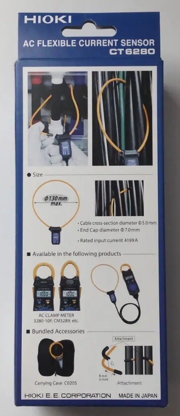 HIOKI AC FLEXIBLE CURRENT SENSOR CT6280