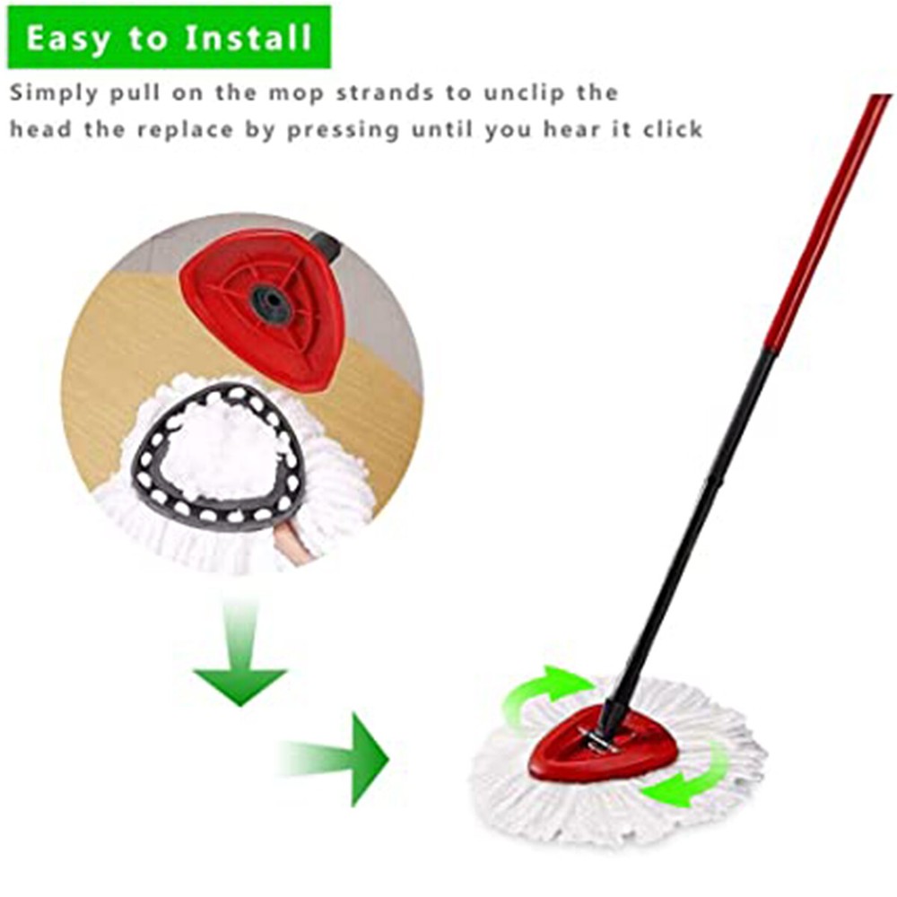 10 pcs Mop Head Microfiber Mopping Refill Cleaning for O-Cedar Spin Mop Replace