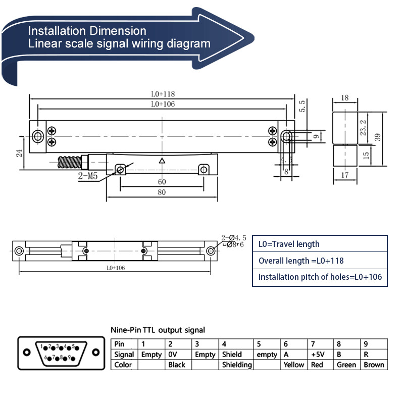 1UM Linear Scale Encoder Digital Readout Display DRO 2/3/4Axis Lathe Mill Drill