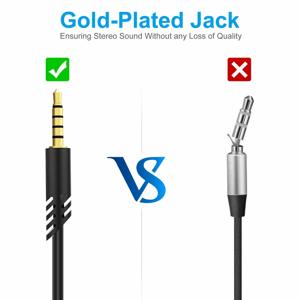 Replacement Audio Cable Cord Volume Control for Astro A10 A30 A40 Gaming Headset