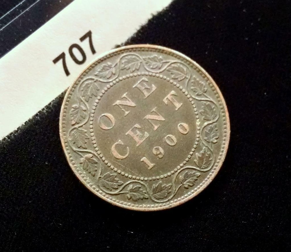 1900 C4 CANADA LARGE ONE CENT COIN #707