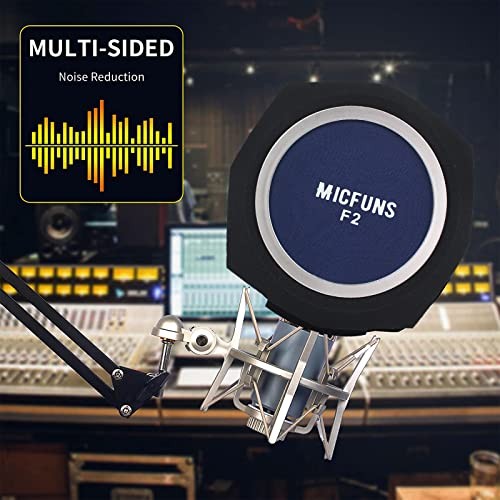 Studio Microphone windscreen F3 Microphone Wind Shield Pop Filter for 1.77 blue
