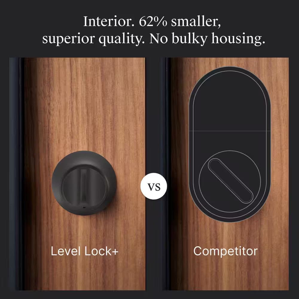 Lock plus (Matter) Matte Black Matter-Over-Thread Smart Lock Single Cylinder Dea