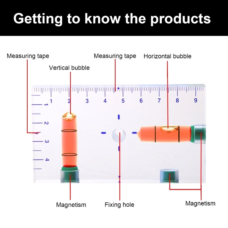 Essential Leveling with Clear Housing & Precisions Liquid Small Leveling Tool