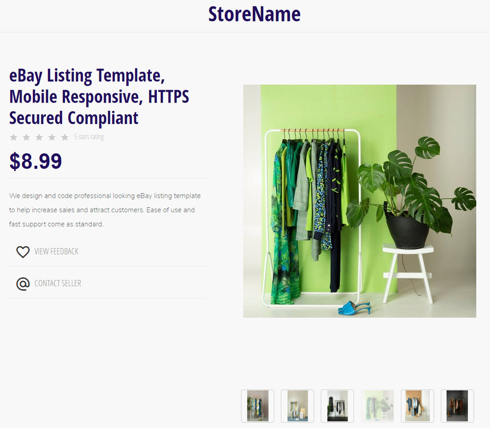 Mobile Responsive ebay Listing Template 2023 | HTTPS Secured Compliant