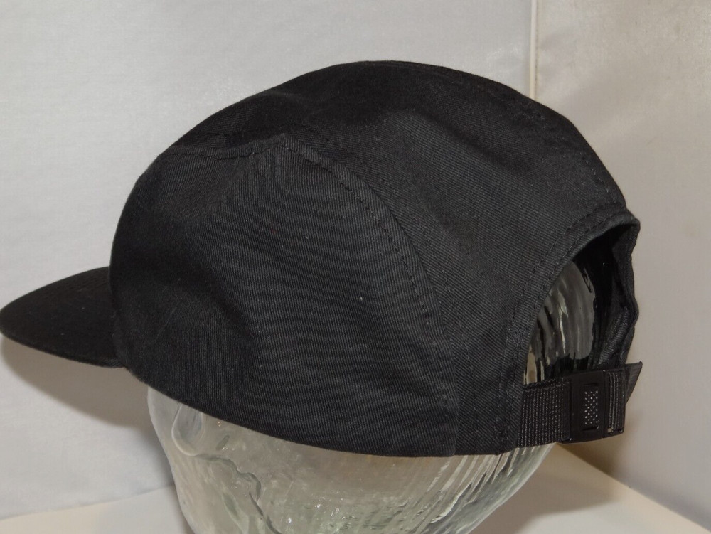 Walrus Audio Strap back Baseball Cap Hat Howling Wolf Patch Five Panel Black