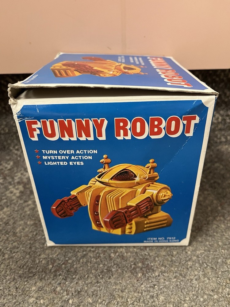 * VINTAGE HORIKAWA VERSION FUNNY ROBOT WITH BOX WORKING *ST