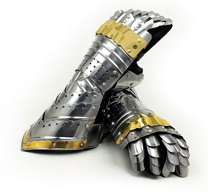 Medieval Warrior Gothic Knight Style Warrior Functional Gloves & Gauntlets gift
