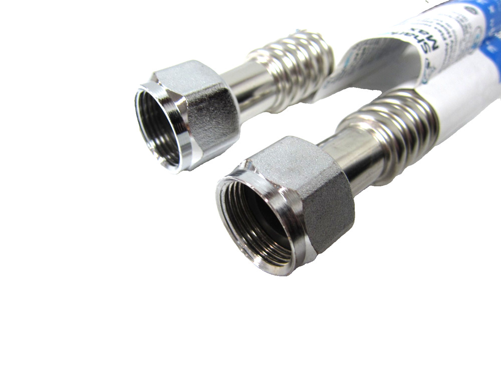 2x SharkBite Max 3/4" Push-to-Connect 3/4" FIP x 24 in. Stainless Steel Pair