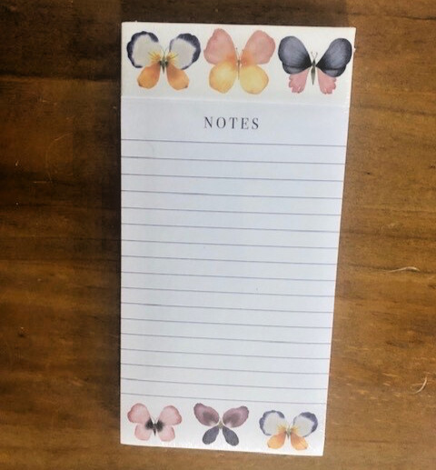 Punch Studio Butterfly Magnetic Note Pad "Notes" 125 sheets