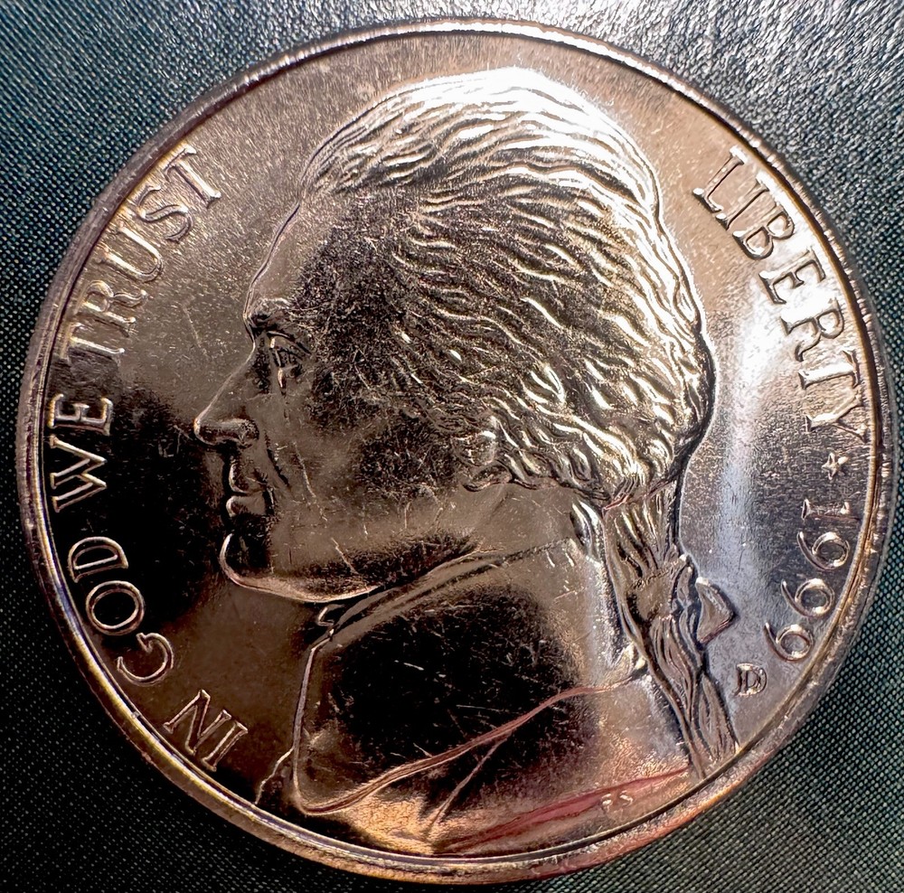 1999 d jefferson nickel FS ( Full Steps) Uncirculated