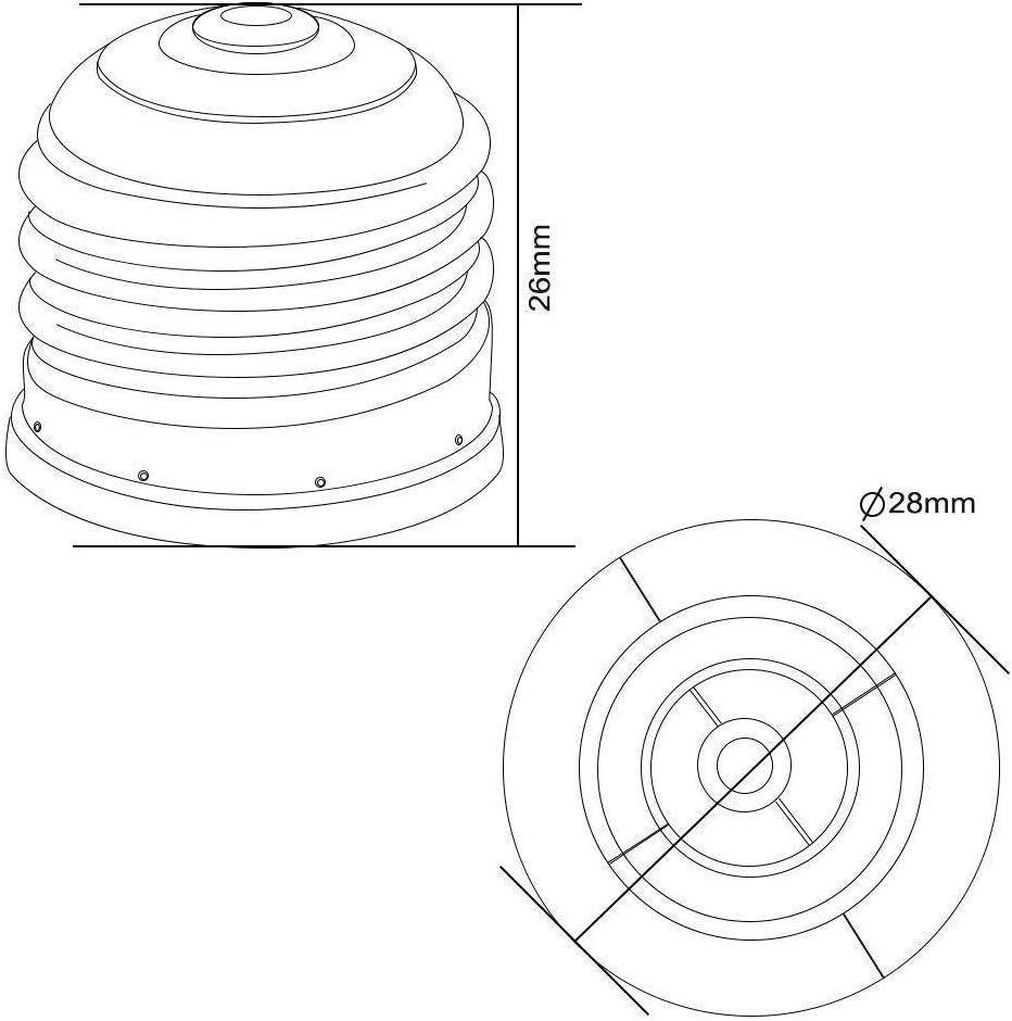 10-Pack E26/E27 to E12 Adapter, Standard Light Bulb to Candelabra Base Socket