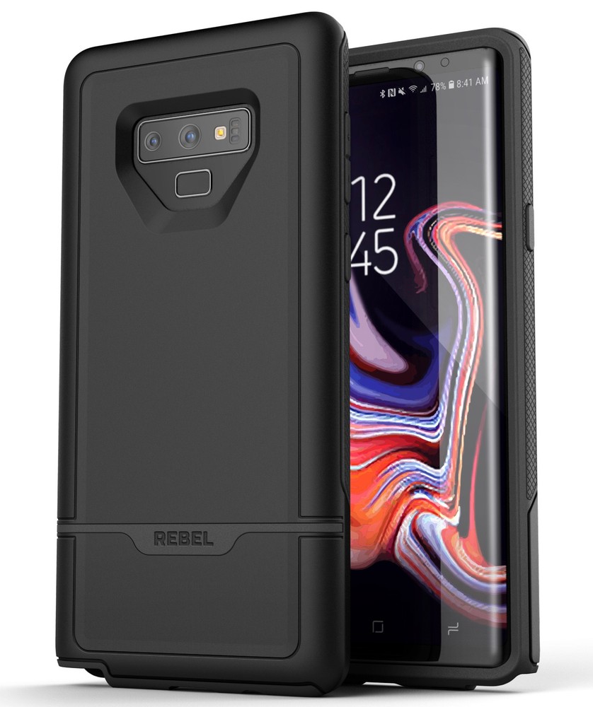Encased For Samsung Galaxy Note 9 Rugged Case, Protective Tough Cover Black