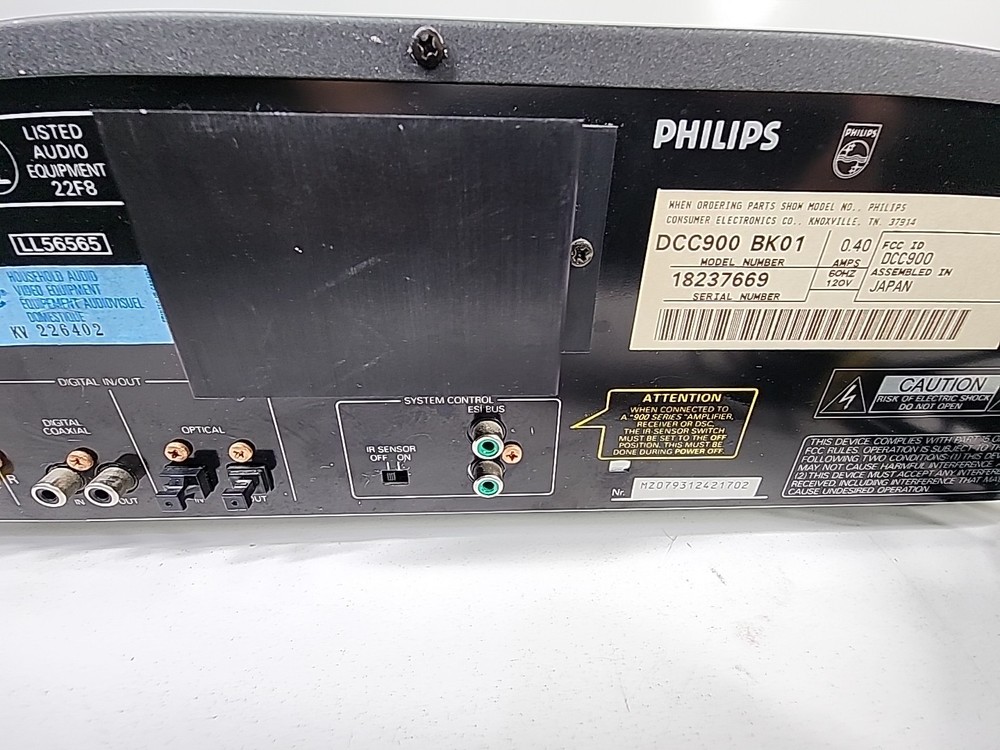 Philips DCC900 BK01 Digital Compact Cassette Recorder