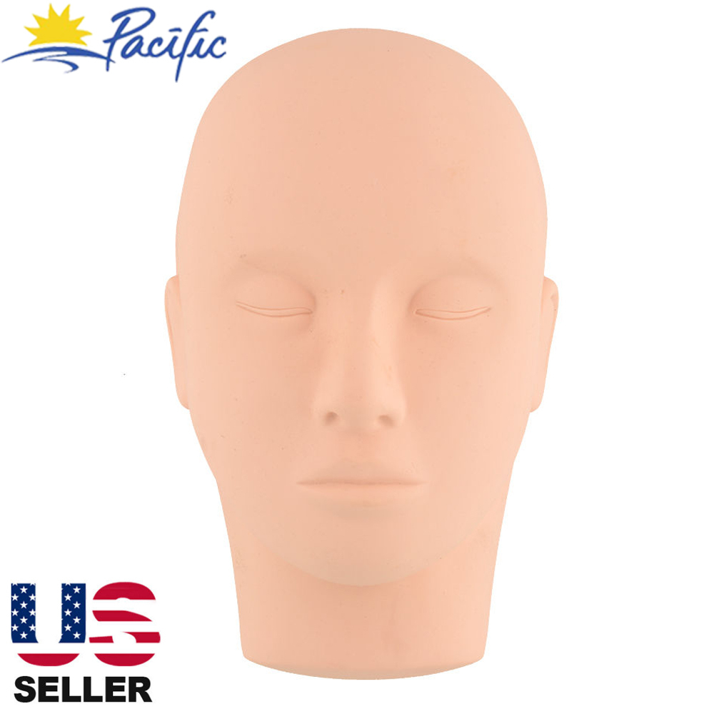 Training Mannequin Head Soft Rubber Practice Makeup Massage FREE 3 EYELASHES