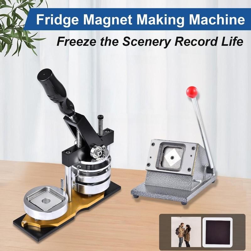 2X2" Square Fridge Magnet Maker Machine Photo Magnet Making KIT Button Maker