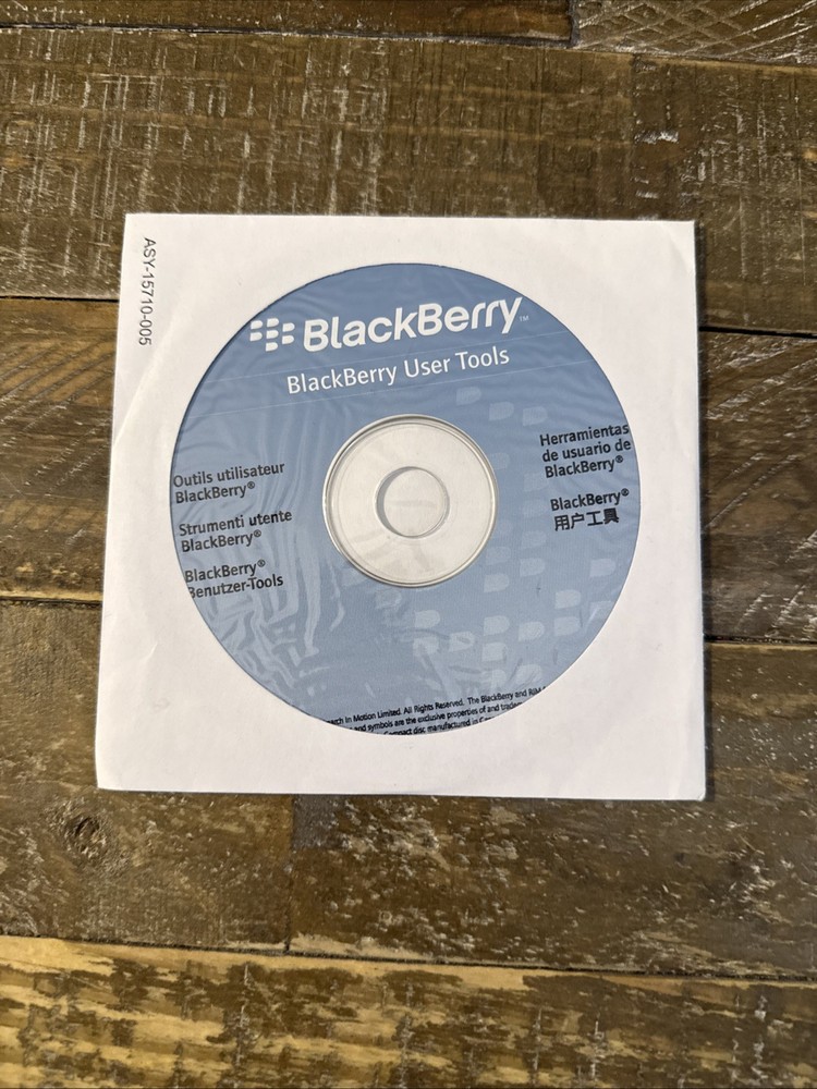 Blackberry User Tools Software PC Cd Rom