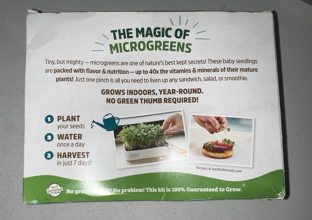 Organic Microgreens Grow Kit. Organic.