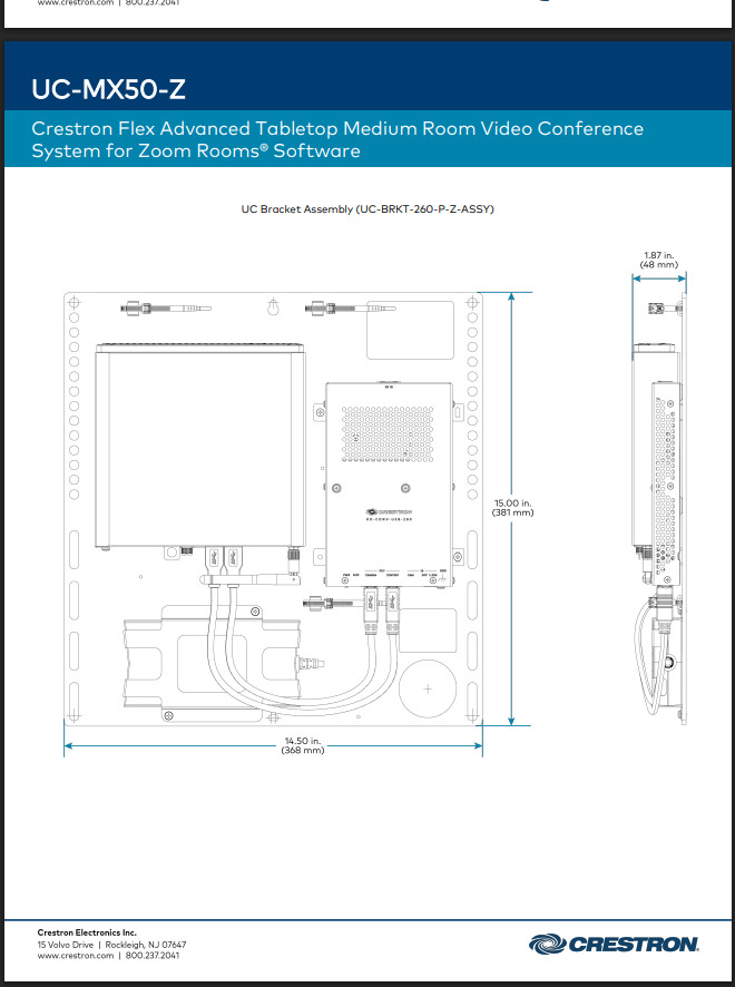 Crestron UC-MX50-Z-KIT Flex Advanced Tabletop Video Conference System