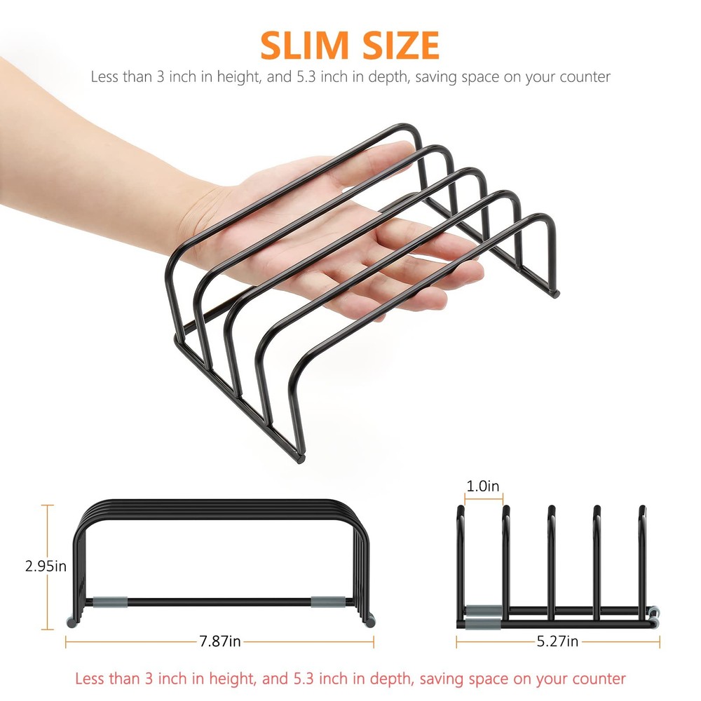 KORRTFID Cutting Board Storage Rack, Compact Cutting Board Organizer, Choppin...