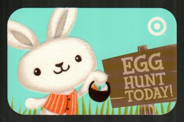 TARGET Easter Bunny, Egg Hunt Today ( 2010 ) Textured Gift Card ( $0 )