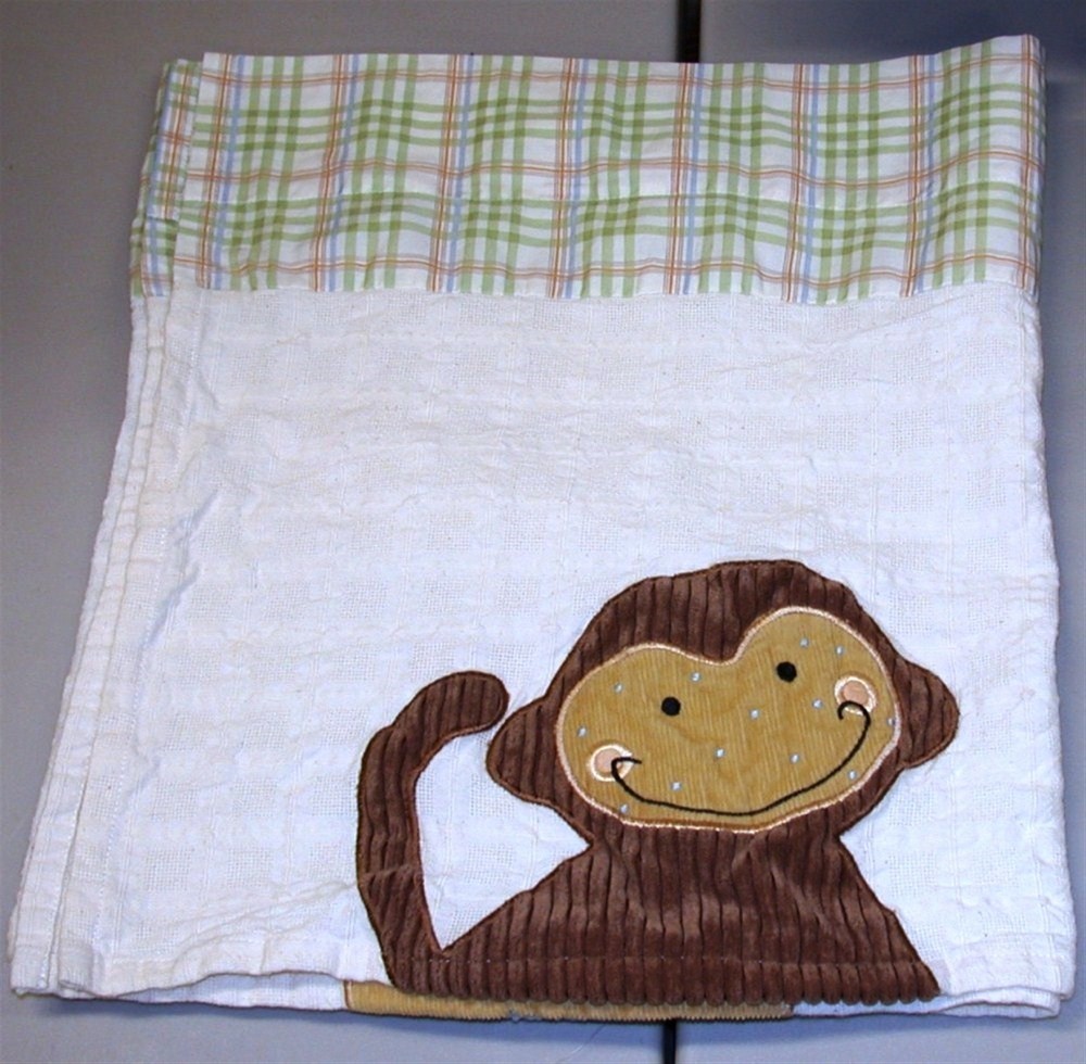 (3) Pc NoJo Crib Set ~ Monkey Business ~ Green Brown Multi