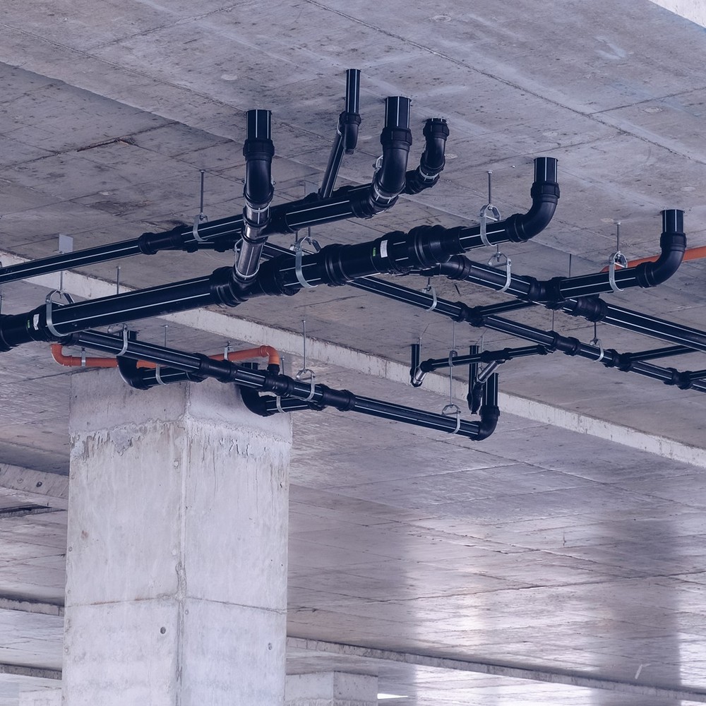 UPVC Pipe Fitting 50mm Socket, 2 Pack Straight Coupling, Dark Grey