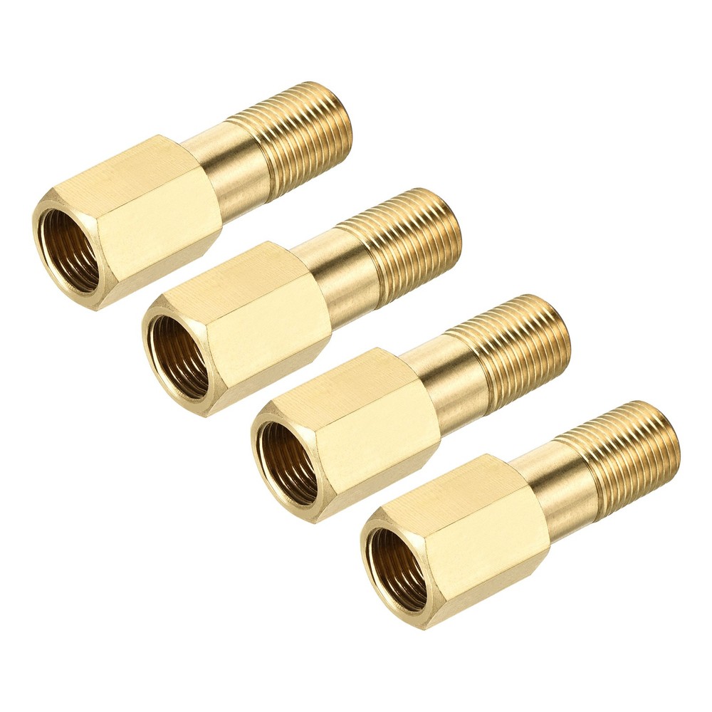 Brass Pipe Fitting G1/8 Adapter 35mm Extension Connector Hex Coupling 4 Pack