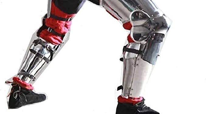 Medieval Full Leg Armor Functional Men Armor Silver