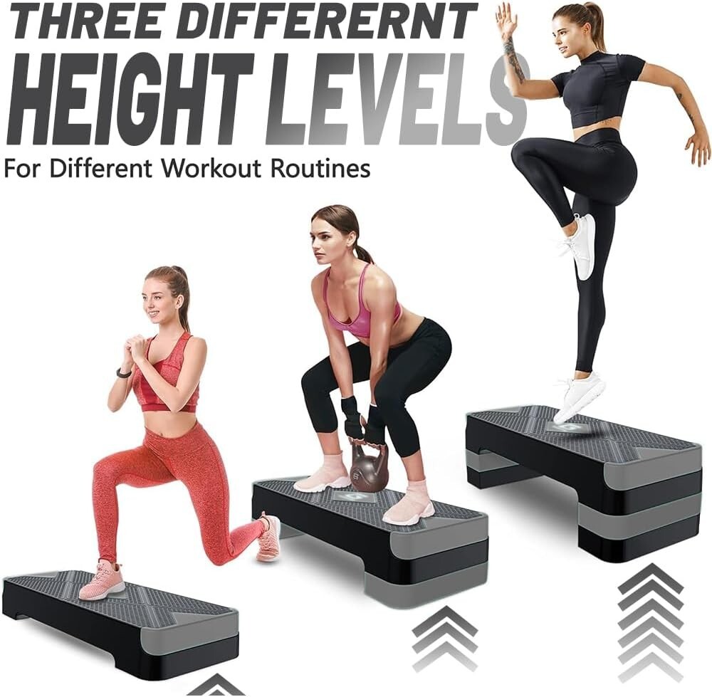 Aerobic Exercise Step, Adjustable Aerobic Stepper for Exercise, Workout Step ...