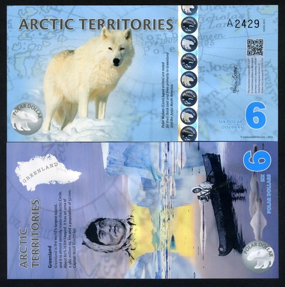 Arctic Territories, $6, 2013, Polymer, UNC Polar Wolf