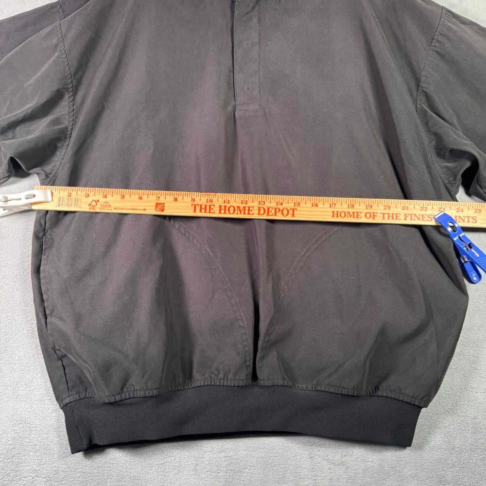 Zero Restriction Windbreaker Mens L Black Pullover 1/4 Snap Long Sleeve Golf